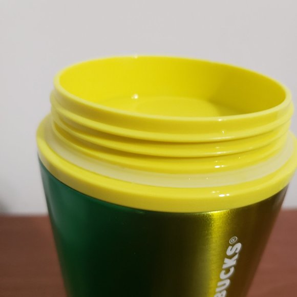 Starbucks Tumbler Stainless Steel 24oz 2022 Venti Yellow Green Ombré Collectable - Picture 6 of 8
